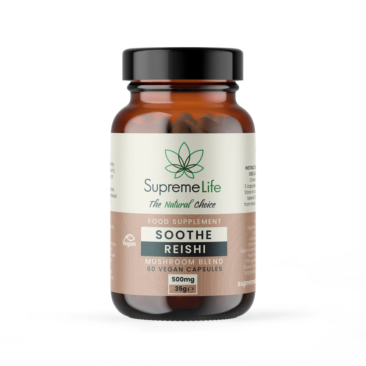 Reishi Vegan Capsules - Soothe (500mg)