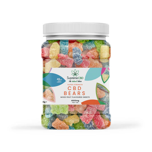Super Strength CBD Gummy Bears - Large Tub (4800mg)
